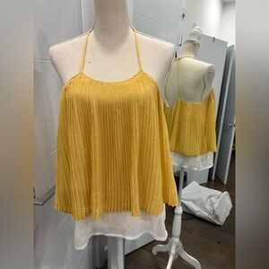 Ya Los Angeles Yellow & White Top